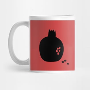 Bold pomegranate on red Mug